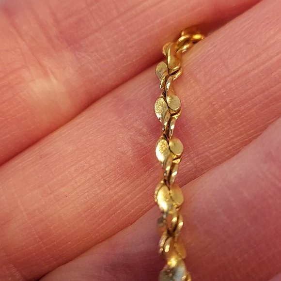 Twisted Gold washed chain 7 1./2" long - Picture 3 of 4